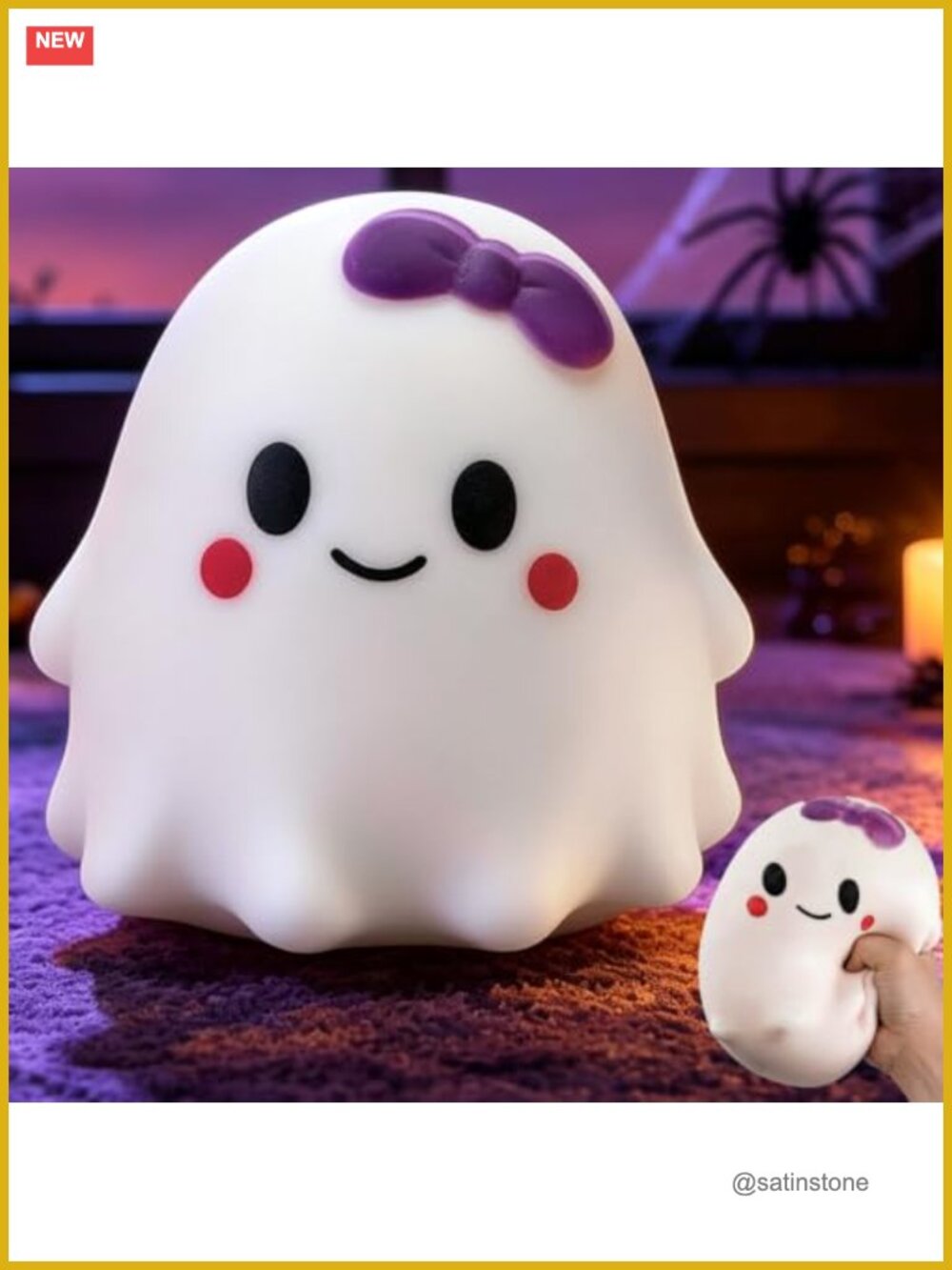 Ghost Squishy Large Fidget Toy Halloween Stress Relief Sensory Slow Rising